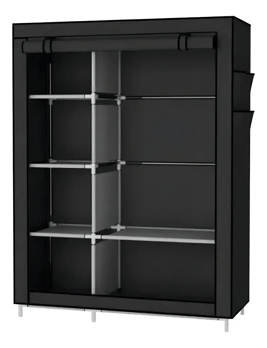 Closet Ropero Armario Armable X2 Negro
